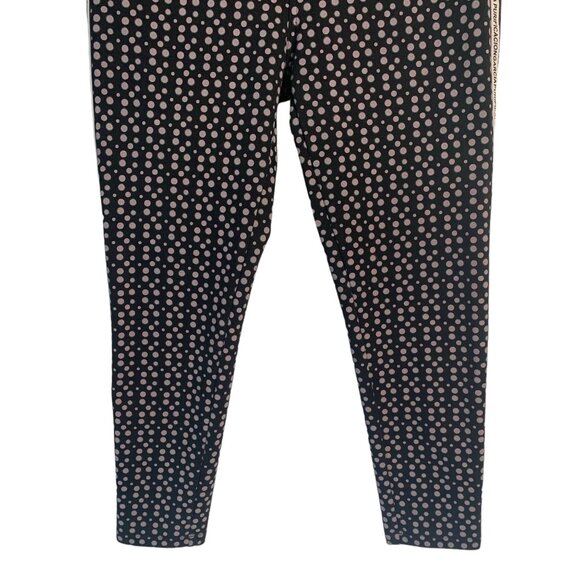 PURIFICACION GARCIA Black + Silver Polka Dot Side-Seam Logo Trousers Size 12 - Picture 5 of 8